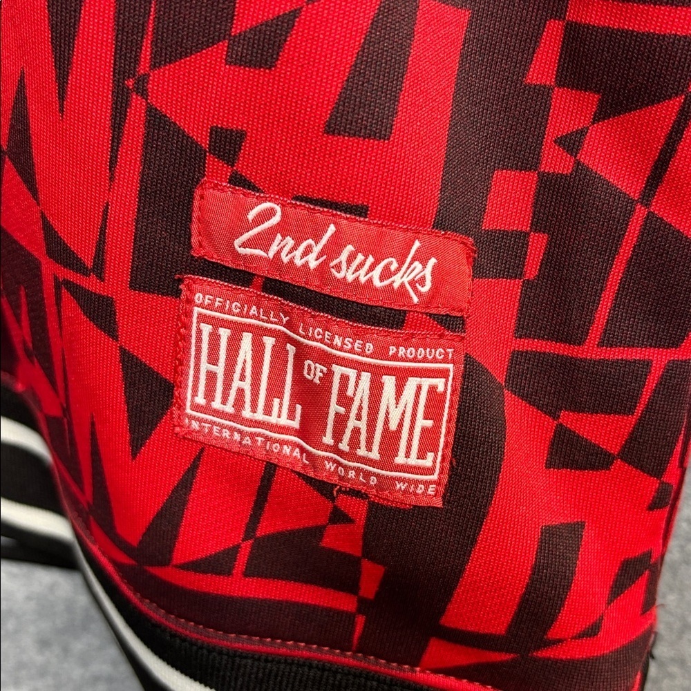 Ball Of Fame 2nd Sucks Fame Red Black White Maroon Jersey Shirt M — image 4 of 8